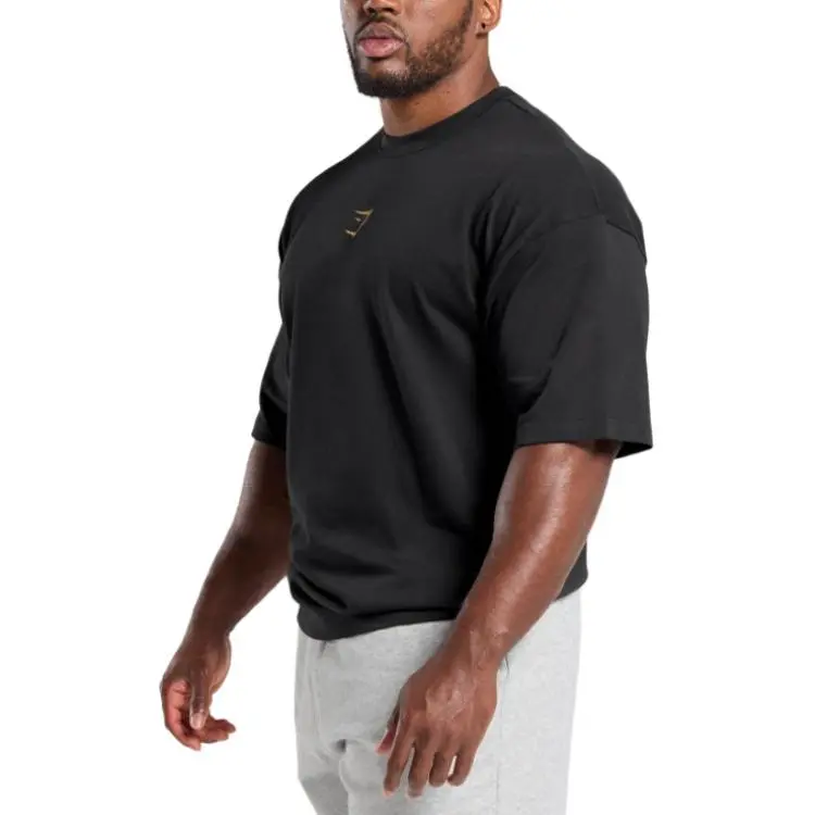 GYMSHARK Bodybuilding Graphic T Shirt Men's Black-6