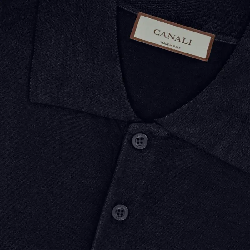 CANALI Polo Shirt Men's Marine Blue-4