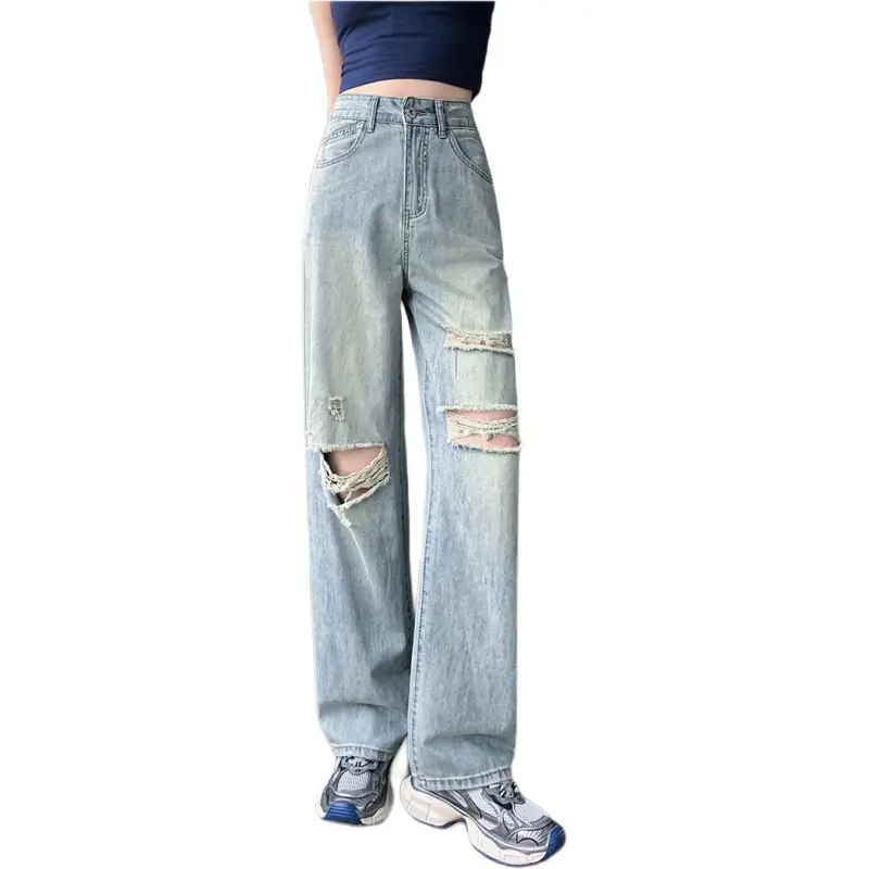 Mu Xiao Xin Jeans Women's Light Blue-3