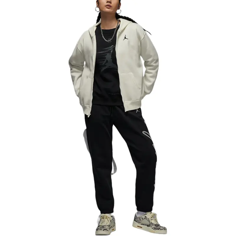 Jordan Brooklyn Fleece FW24 Sweatshirt Women's Canvas White/Black-1