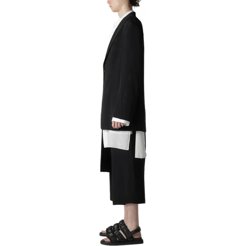 Yohji Yamamoto Tuxedo Attachable collar Jacket-6