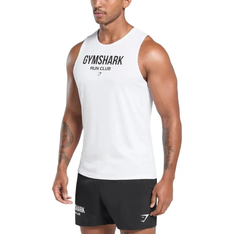 GYMSHARK Tank Tops Men White-2