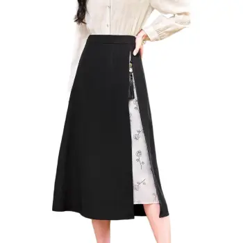 Like The Age Of Water Spring Long Sleeved Dress Loose Fit Women's Black