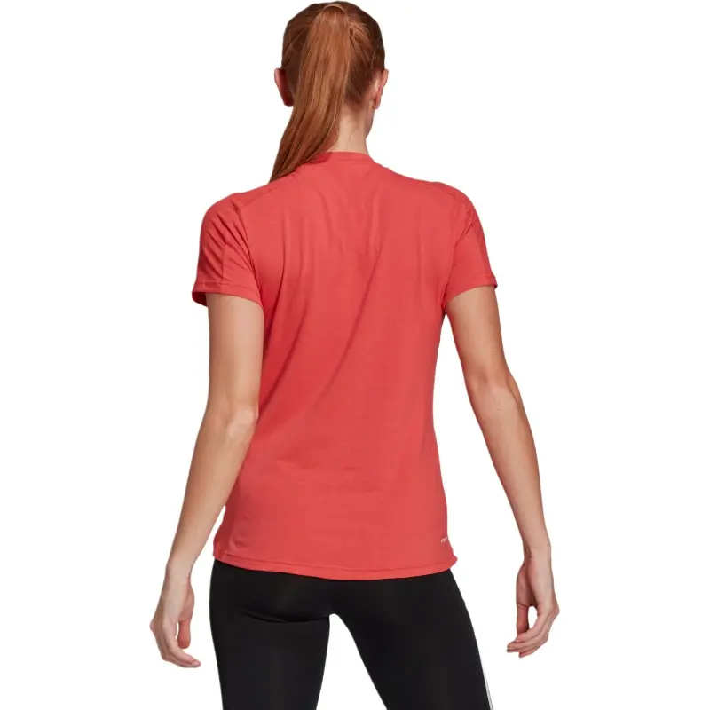 Adidas AEROREADY T-Shirt Women's Bright Pink Neon/White-2