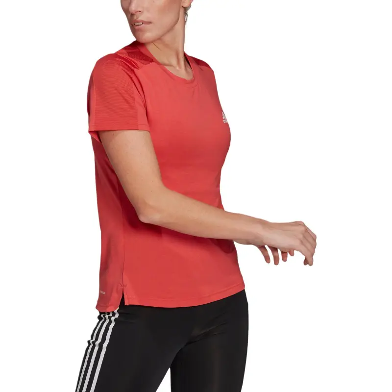 Adidas AEROREADY T-Shirt Women's Bright Pink Neon/White-3