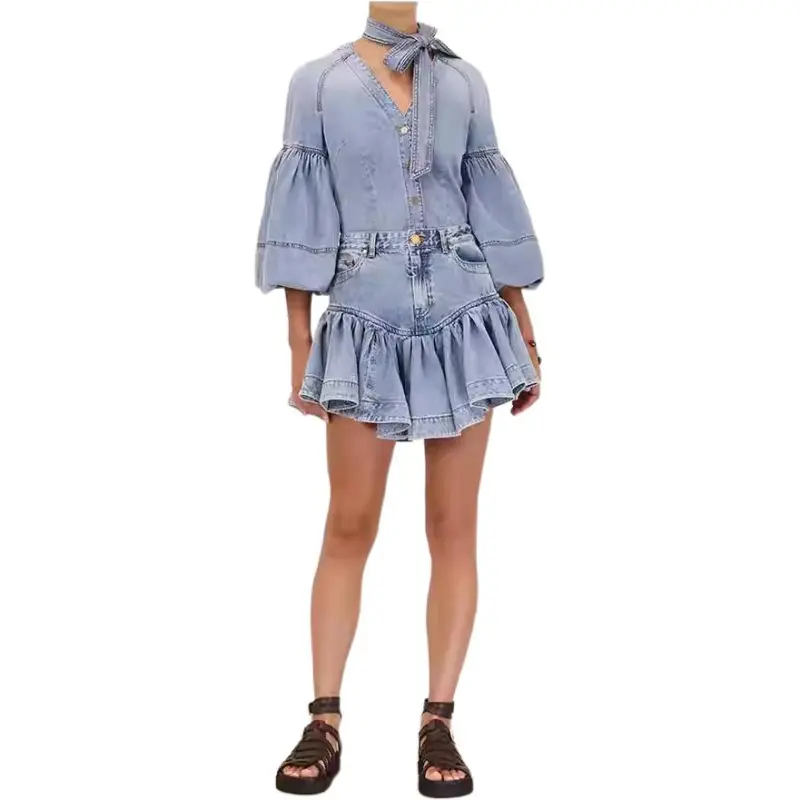 Zimmermann Tied Denim Blouse-1