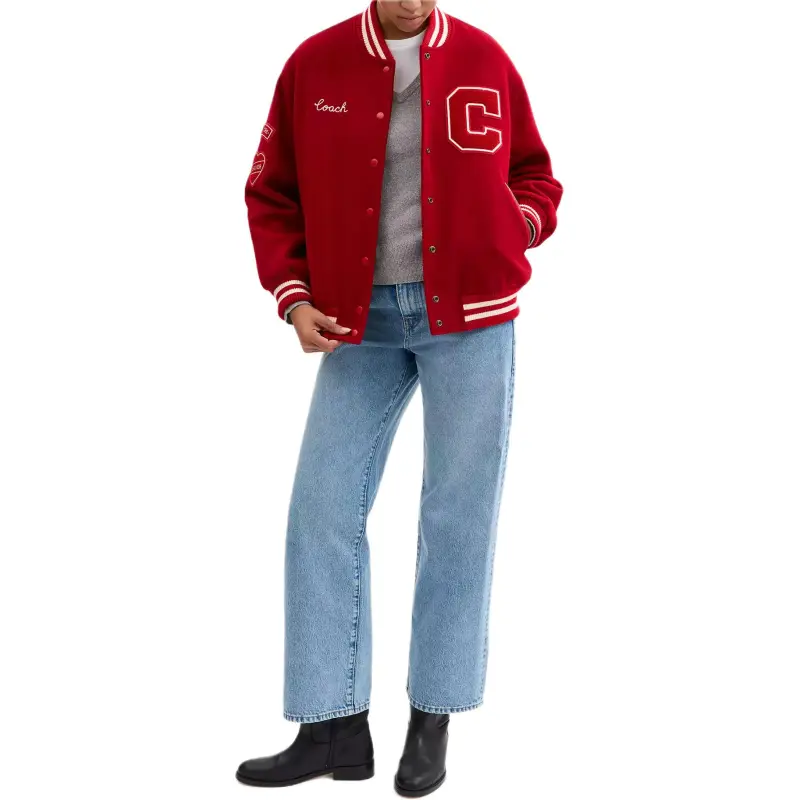 COACH Puffer Jacket Women's Red-1