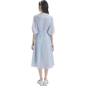 DEAR DEER PUFF Short Sleeved Dresses Women's Blue