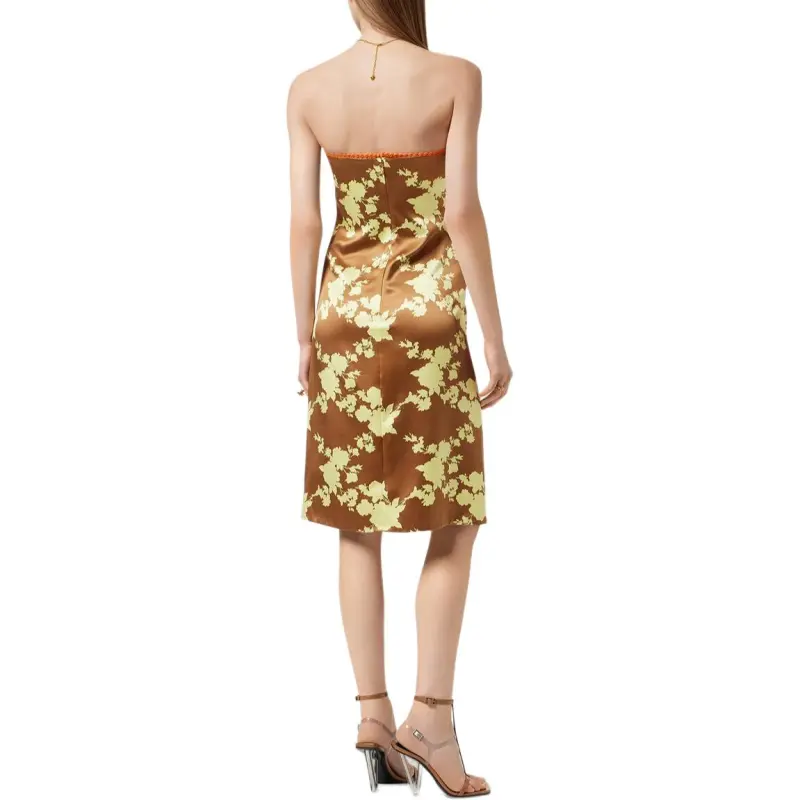 VERSACE Wild Roses Strapless Midi Dress-2