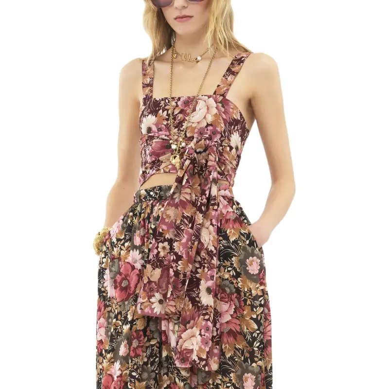 Chloé Front Tie Cropped Tank Top-1