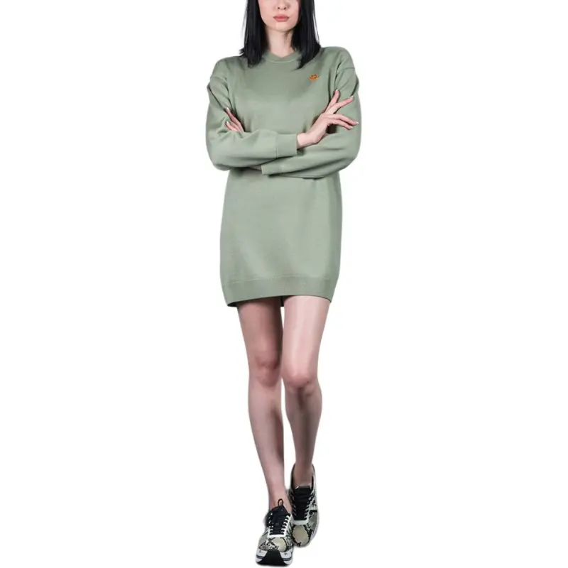 KENZO FW21 Long Sleeved Dress Women's Tea Green-3
