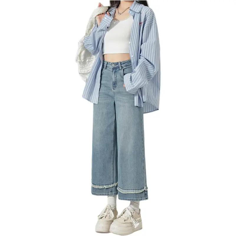 Mu Xiao Xin Jeans Women's Light Blue-5