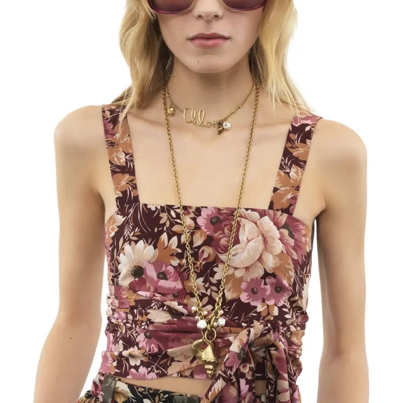 Chloé Front Tie Cropped Tank Top-5
