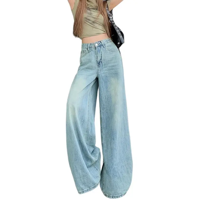 Kazakhstan Jeans Women's Vintage Denim Blue-2