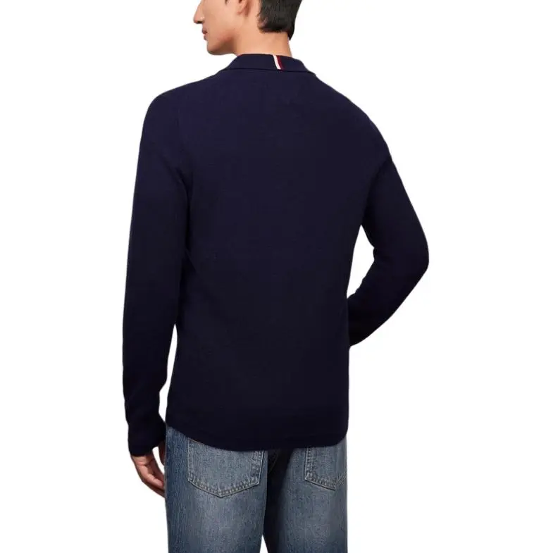 Tommy Hilfiger FW24 Cashmere Sweater Men's Navy Blue-2