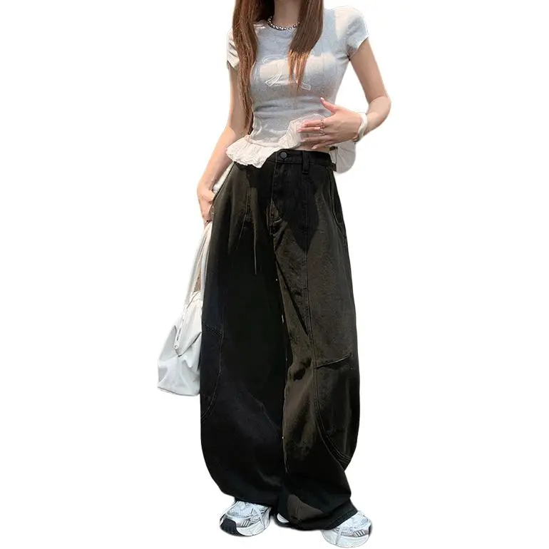 Kazakhstan Jeans Women's Black Gray-4