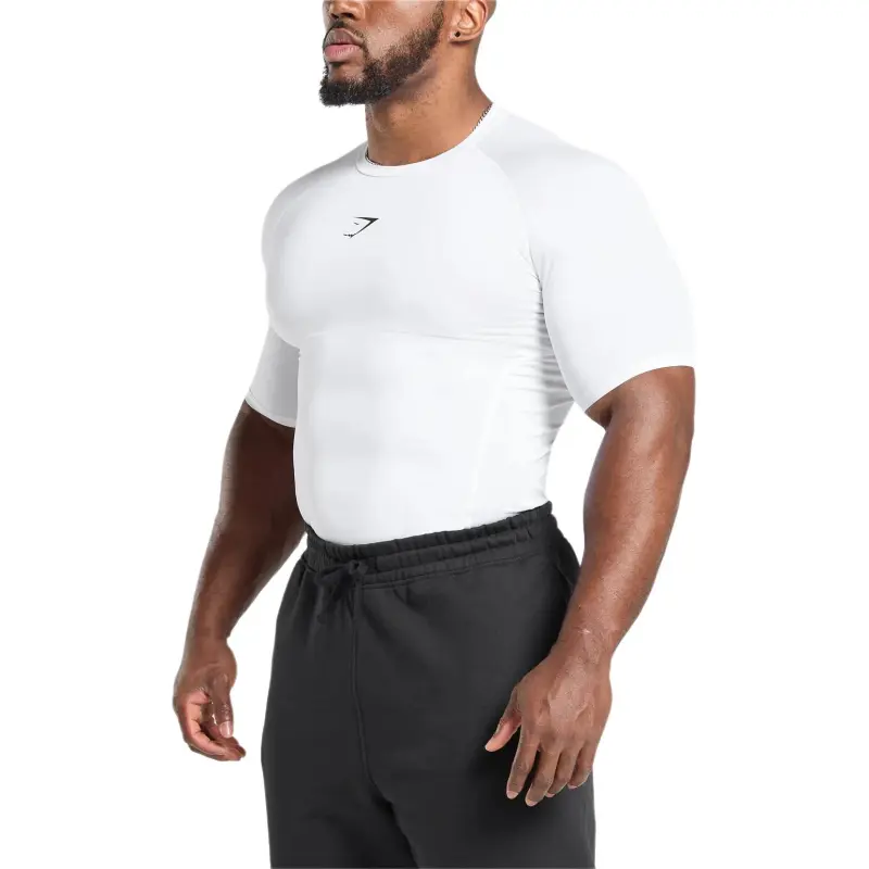 GYMSHARK Element Baselayer T Shirt Men's White-2