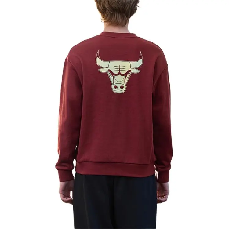 NBA Chicago Bulls Sweatshirt Unisex Dark Red-3