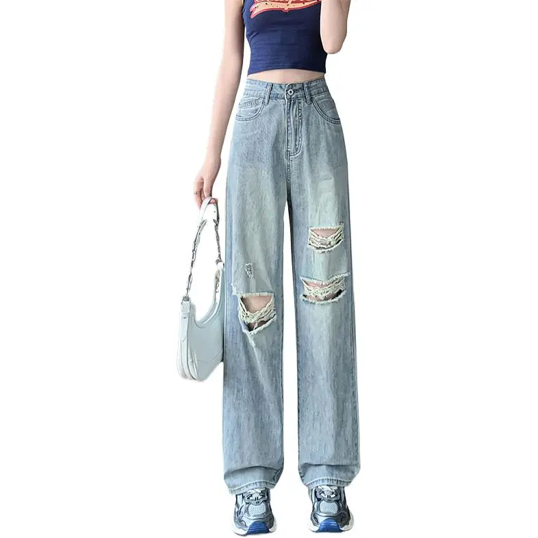 Mu Xiao Xin Jeans Women's Light Blue-1