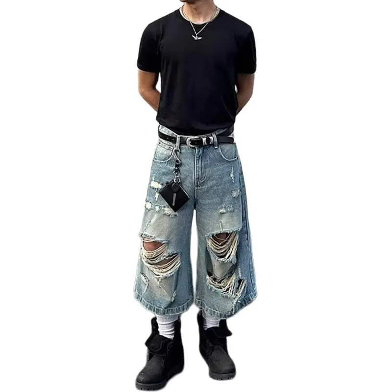 CORNILOT Denim Shorts Unisex Blue-1