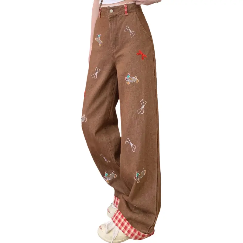Mu Xiao Xin Casual Pants Women's Brown-3