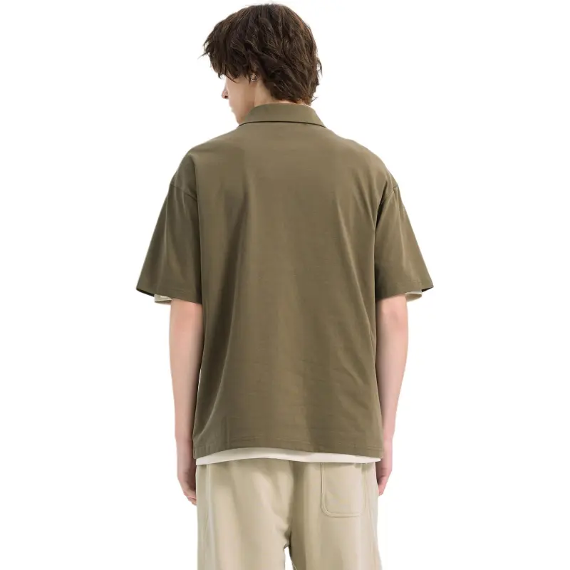 WILD LEADER Polo Shirts Men Army Green[TW5118111]-1