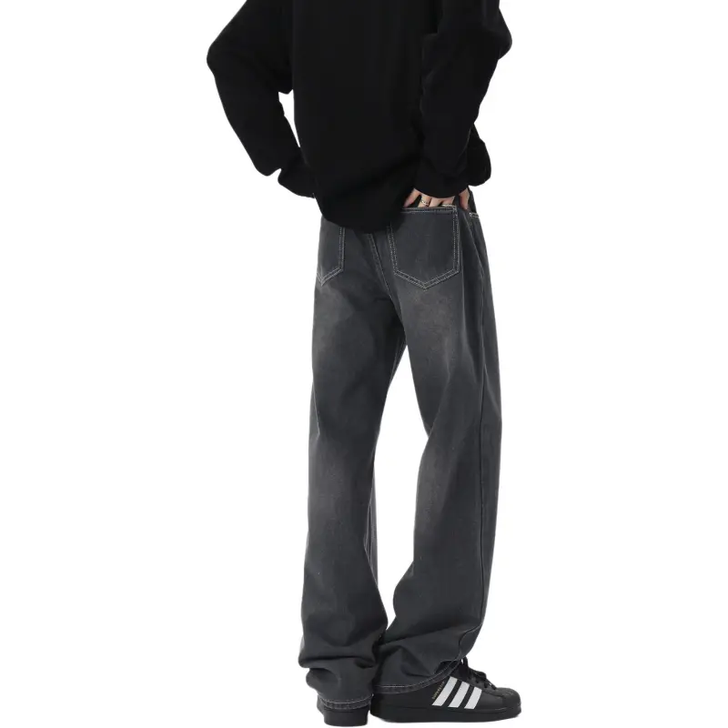 WARNING LIGHT Jeans Unisex Black-3