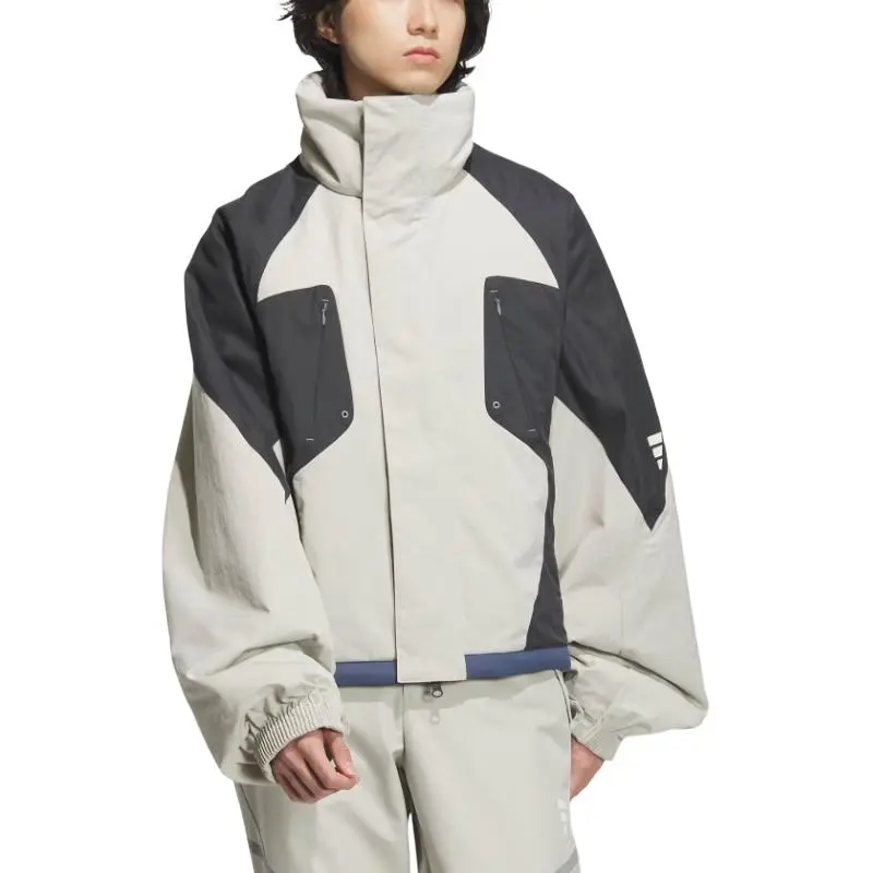 Adidas FUSTL P JKT4 Puffer Jacket Men's Light Sesame Earth Gray-1