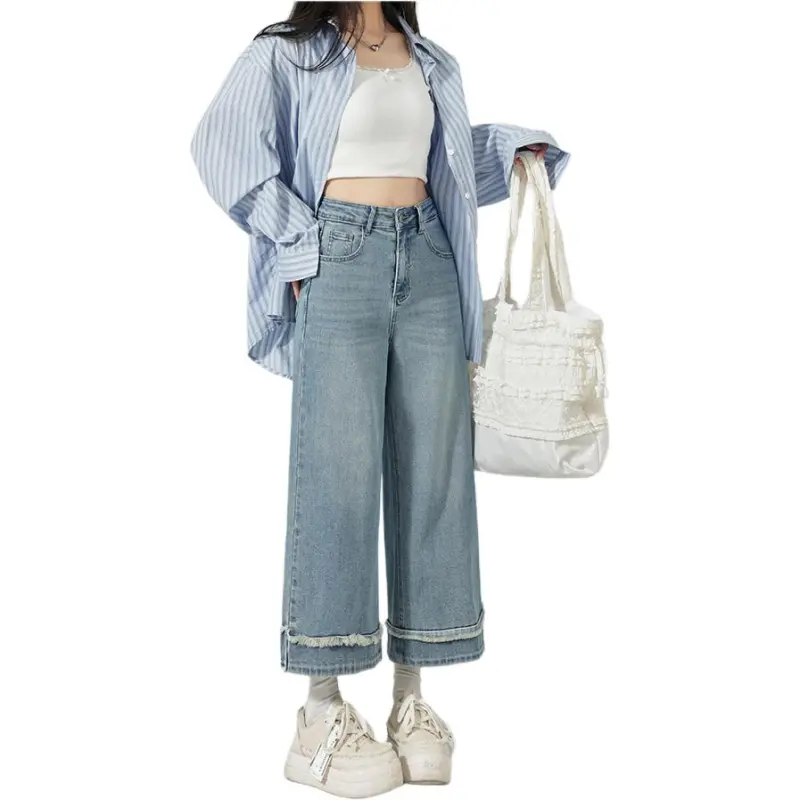Mu Xiao Xin Jeans Women's Light Blue-4