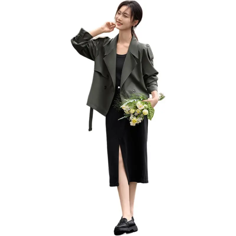 XWI Trench Coat Women's Pine Lime Green-1