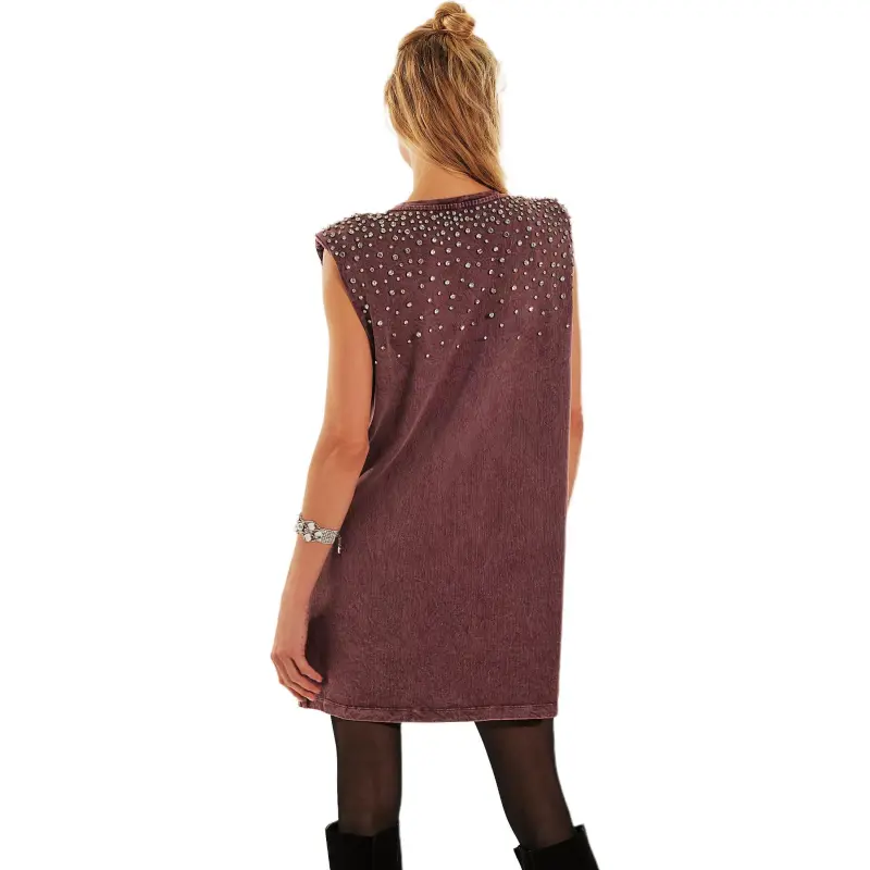 FREE PEOPLE Shooting Star Mini Dress Sleeveless Dress Women's Red-1