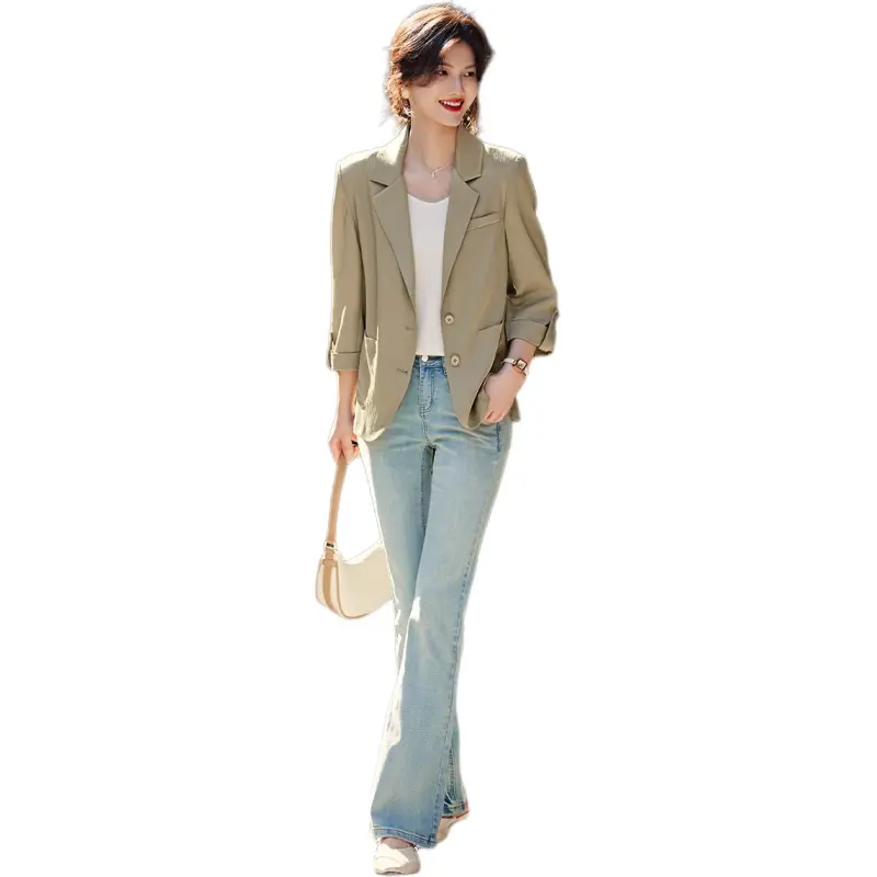 XWI Business Suit Women's Gray Pea Green-2