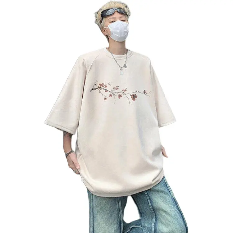 DARK HORSE 3/4 Sleeve American Style Luxury Streetwear Oversized Short Sleeved Unisex-1