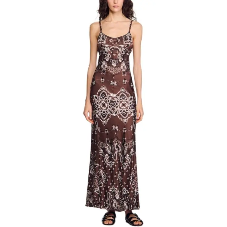 Sandro Bandana print Maxi Dress-1