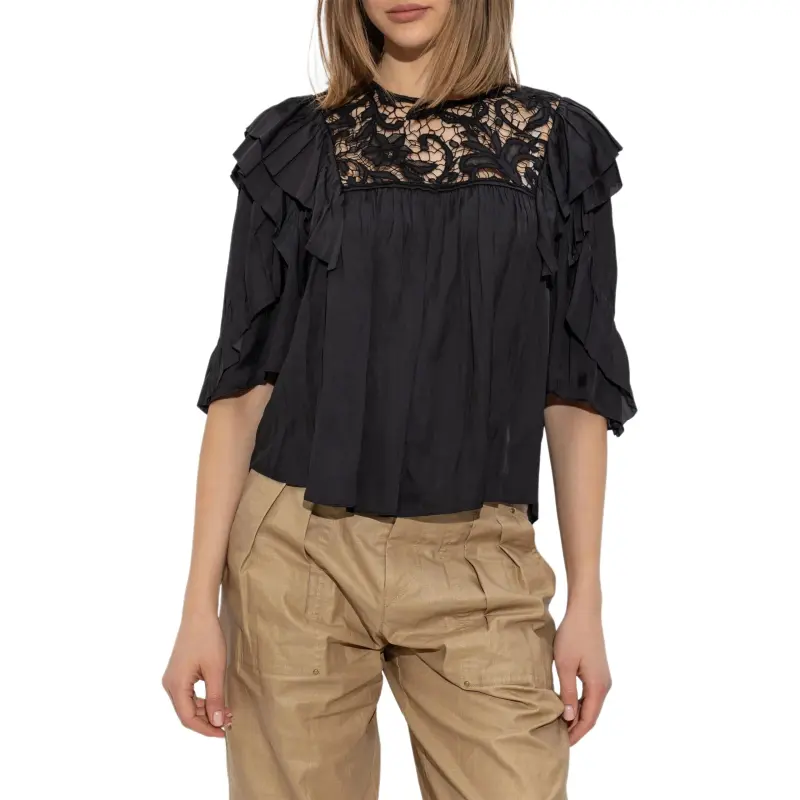 ISABEL MARANT Syrane Cut Out Detailed Top-1