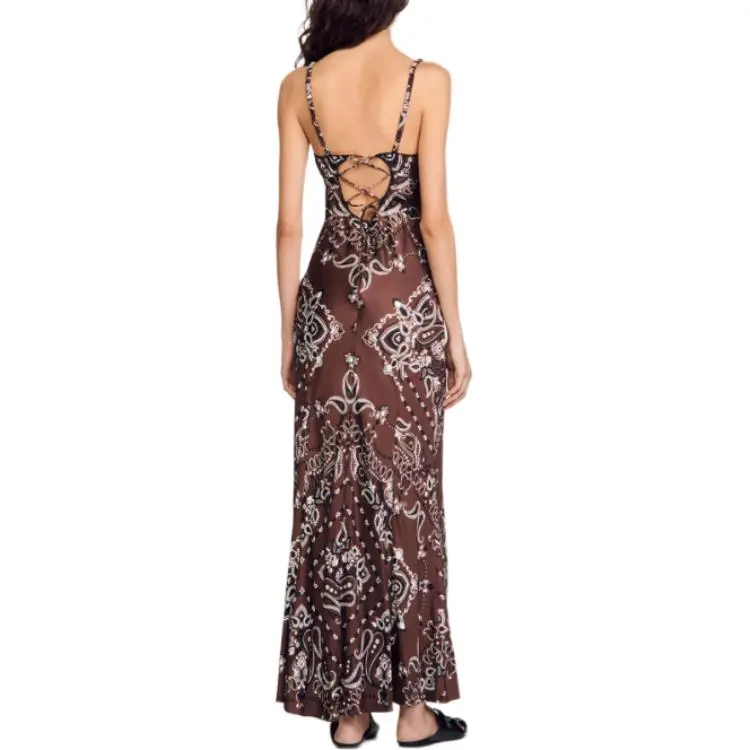 Sandro Bandana print Maxi Dress-2