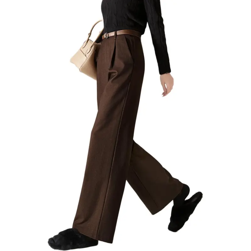 Mo Han Yi Mei Casual Pants Women's Coffee Brown-6