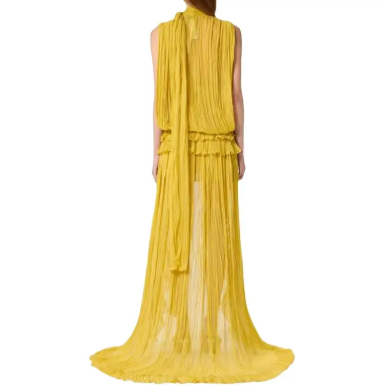 Blumarine Pleated Asymmetric Midi Dress-3