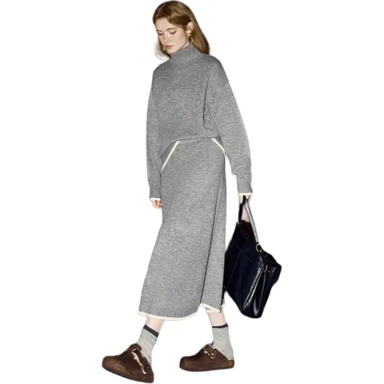 KUHNMARVIN Skirt Pullover Women's Gray-6