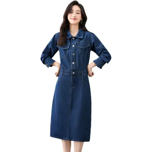 Like The Age Of Water Spring Dress Straight Women's Blue