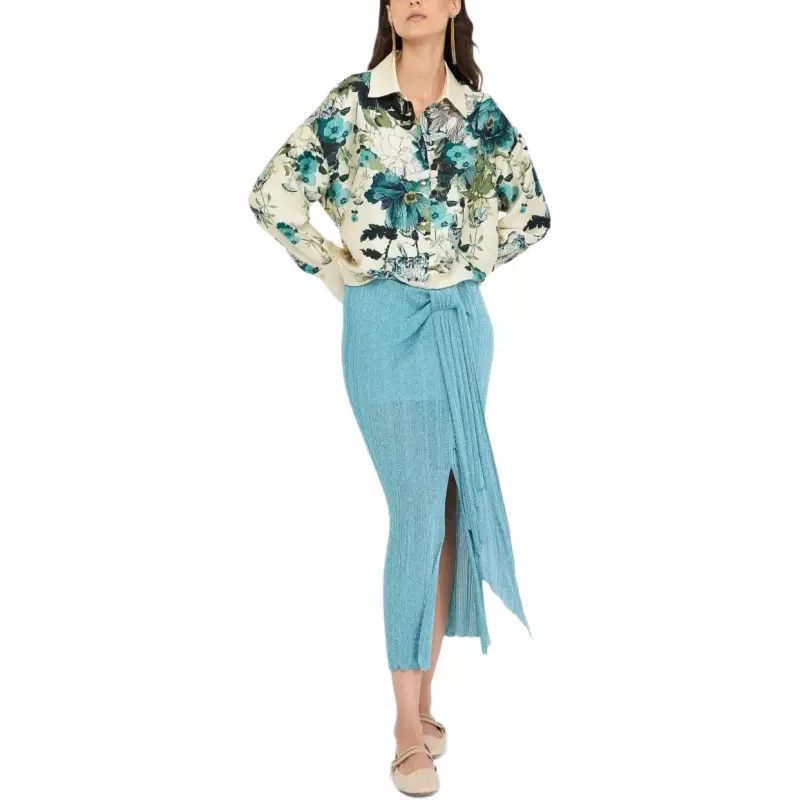LIU·JO Knit Long Skirts Women's Blue-1
