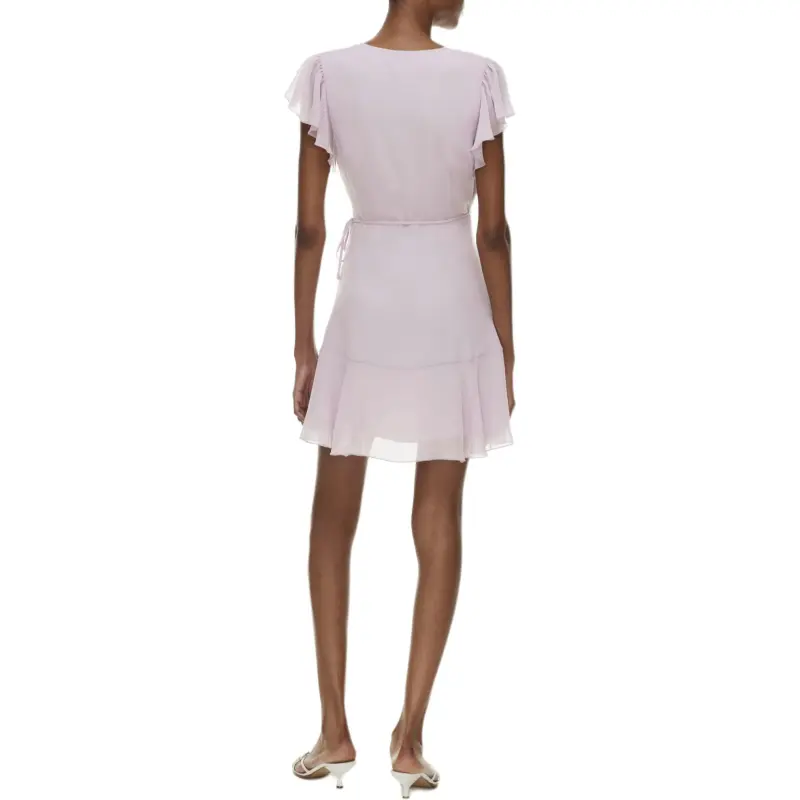 ARITZIA Wilfred Lawn Dress Short-Sleeved Dresses Women's Cloudy Lilac/Multiple Clouds Light Purple-3