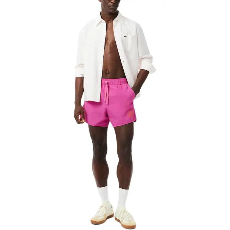 LACOSTE Logo appliqué Swim Shorts-2