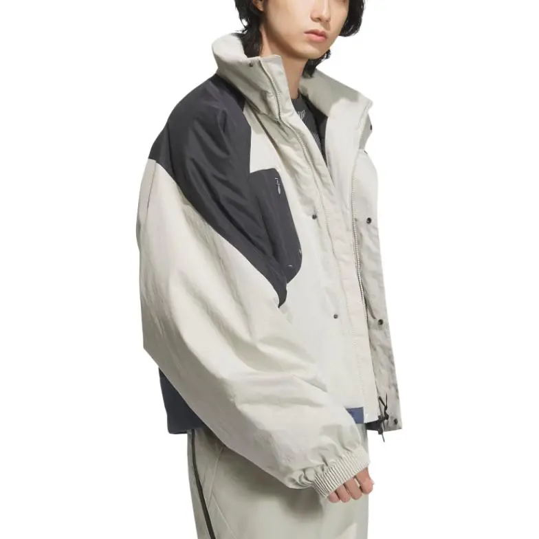 Adidas FUSTL P JKT4 Puffer Jacket Men's Light Sesame Earth Gray-3