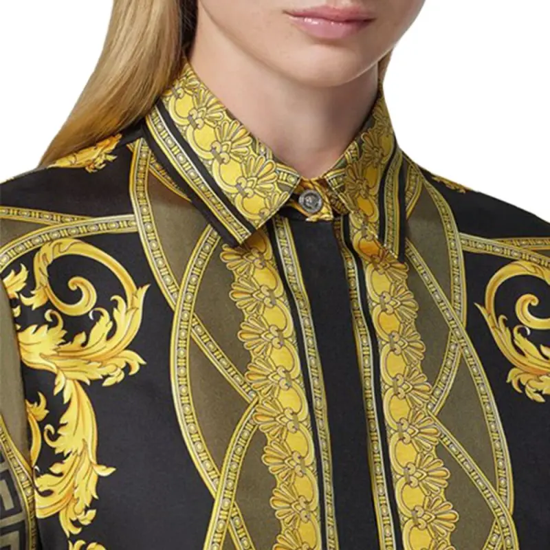 VERSACE Pattern Printed Long Sleeved Shirt-5
