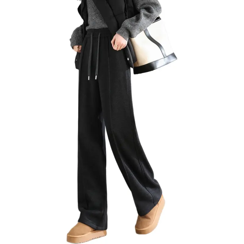 Weixi Casual Pants Women's Black Gray Color-3