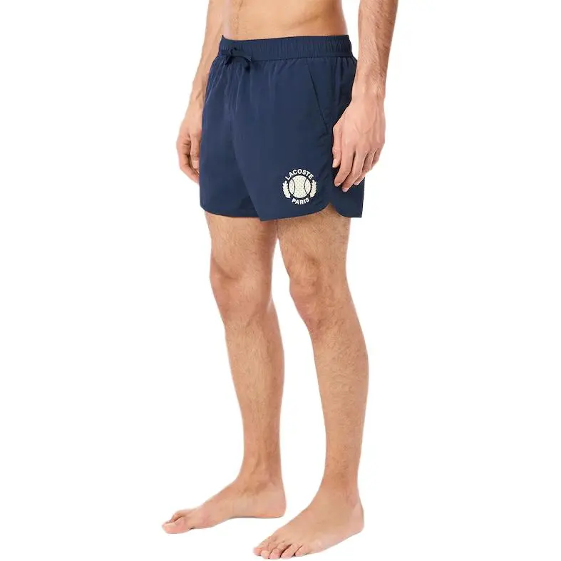 LACOSTE Logo appliqué Swim Shorts-9
