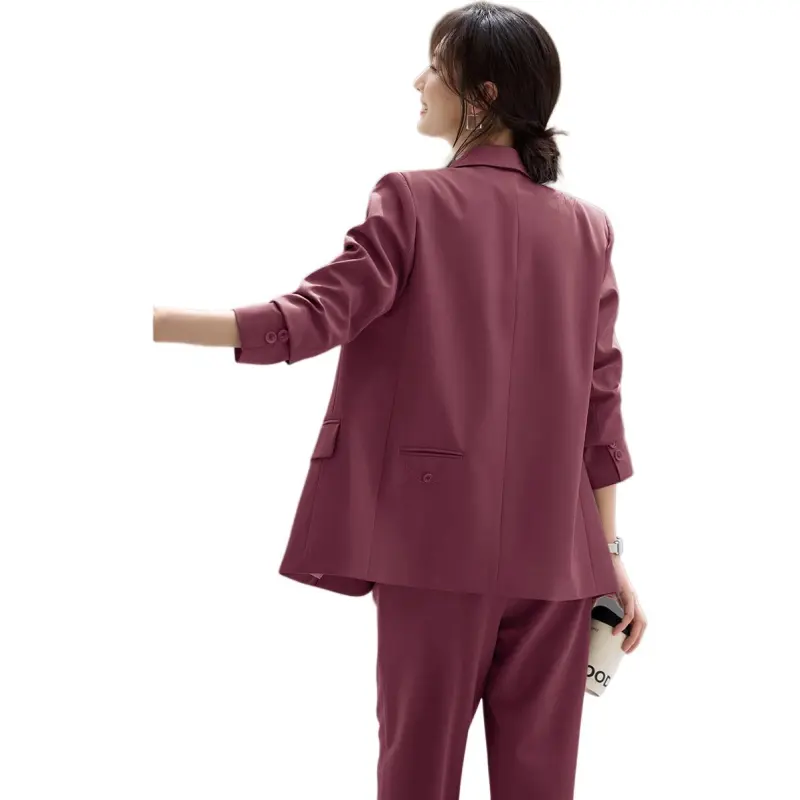 XWI Casual Suit Women's Smoky Berry Red-2