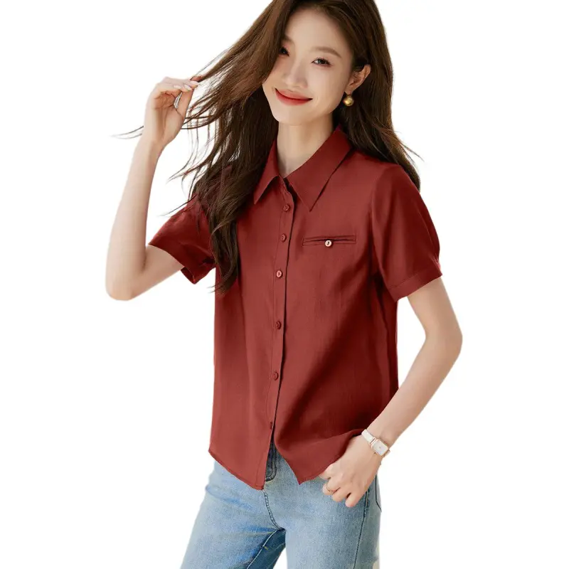 Mu Xiao Xin Shirts Women's Red-1