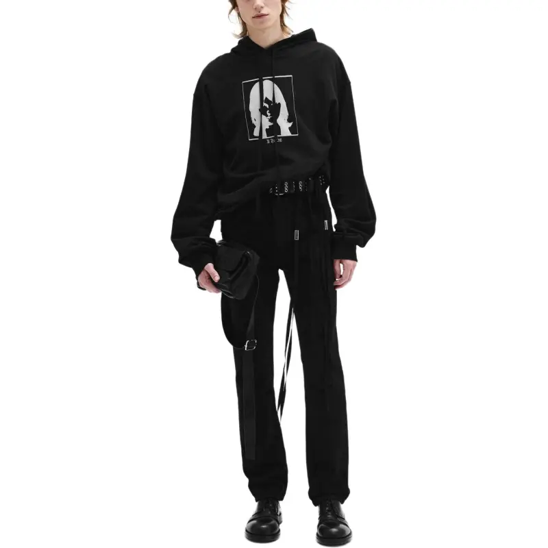 Ann Demeulemeester SS25 Knitted Sweatpants Men's Black-3